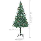 Kunstkerstboom Met Verlichting En Dennenappels 180 Cm