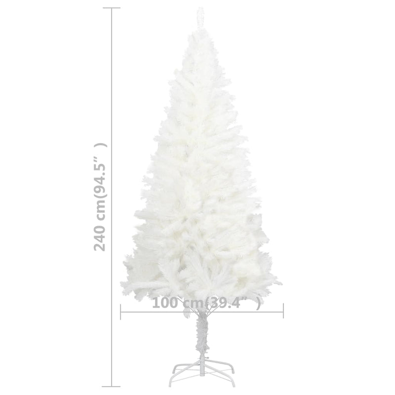 Kunstkerstboom Met Verlichting 240 Cm Wit