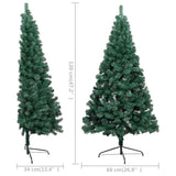 Kunstkerstboom Met Verlichting En Kerstballen Half