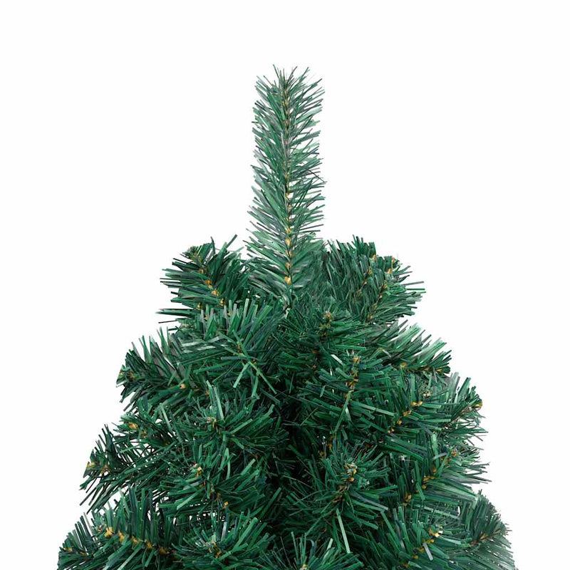 Kunstkerstboom Met Verlichting En Kerstballen Half