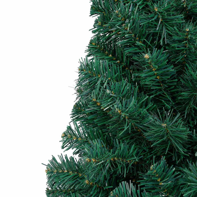 Kunstkerstboom Met Verlichting En Kerstballen Half
