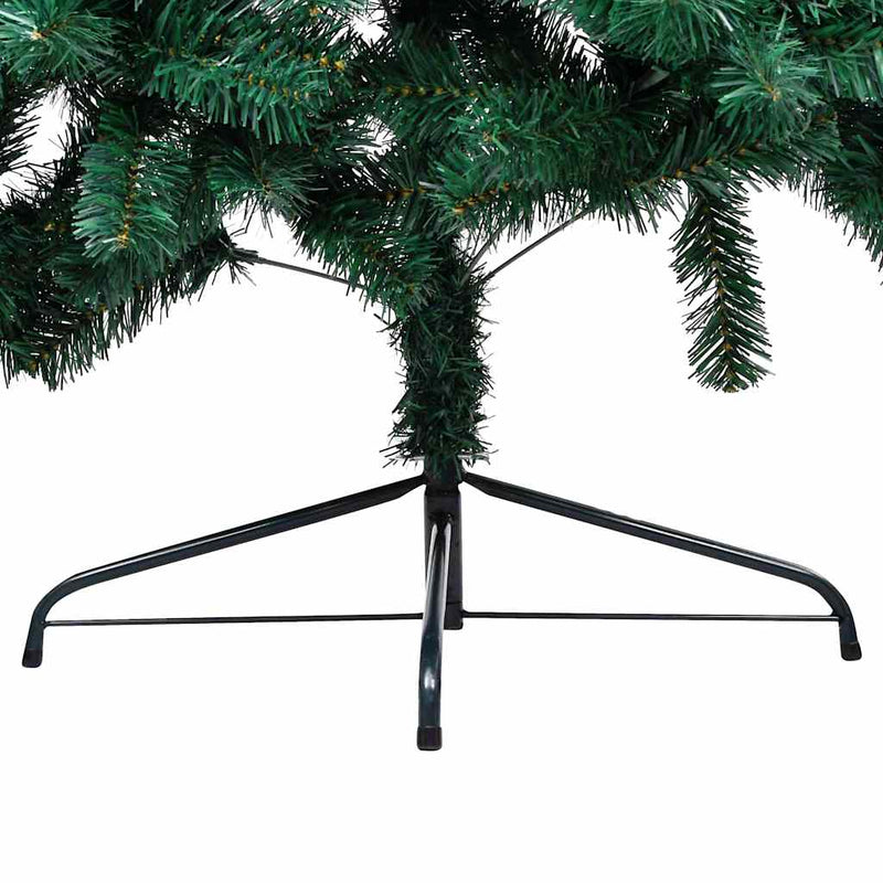 Kunstkerstboom Met Verlichting En Kerstballen Half