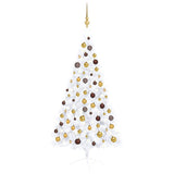 Kunstkerstboom Met Verlichting En Kerstballen Half