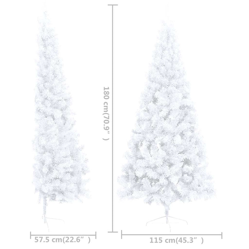 Kunstkerstboom Met Verlichting En Kerstballen Half 180 Cm