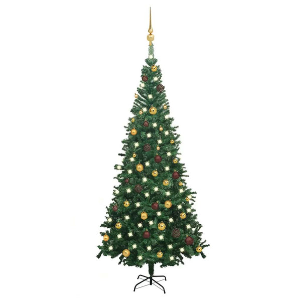 Kunstkerstboom Met Verlichting En Kerstballen L 240 Cm