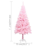 Kunstkerstboom Met Verlichting En Kerstballen 150 Cm Pvc