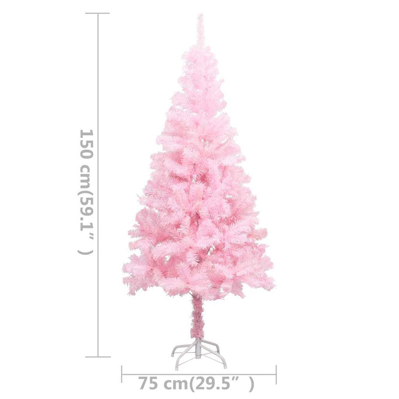 Kunstkerstboom Met Verlichting En Kerstballen 150 Cm Pvc