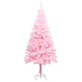 Kunstkerstboom Met Verlichting En Kerstballen 180 Cm Pvc Roze En Goudkleurig
