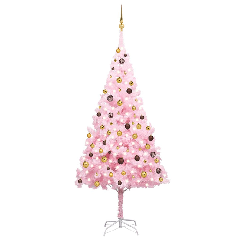 Kunstkerstboom Met Verlichting En Kerstballen 150 Cm Pvc