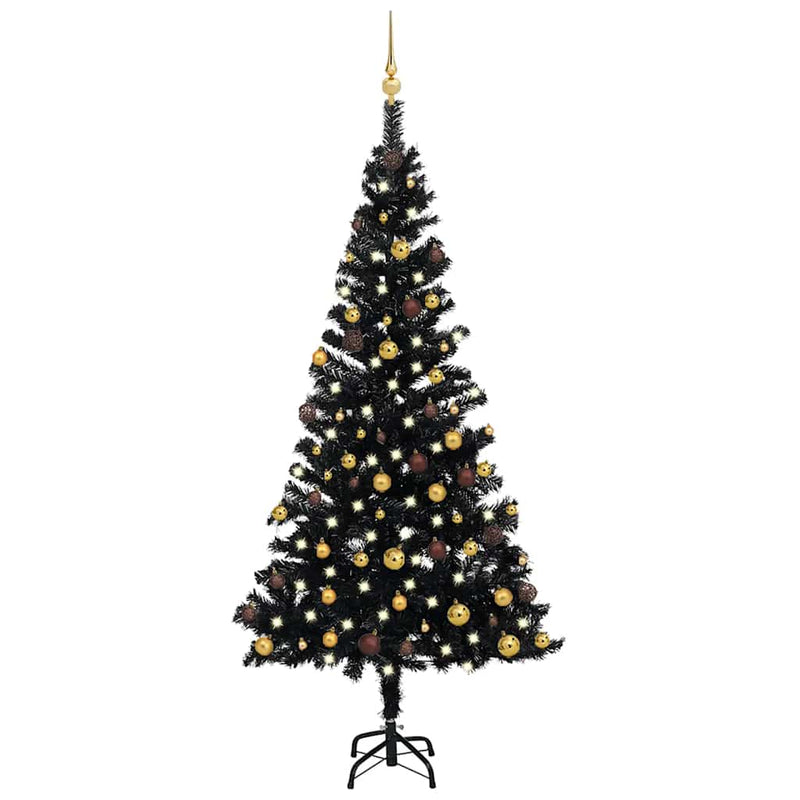 Kunstkerstboom Met Verlichting En Kerstballen 150 Cm Pvc