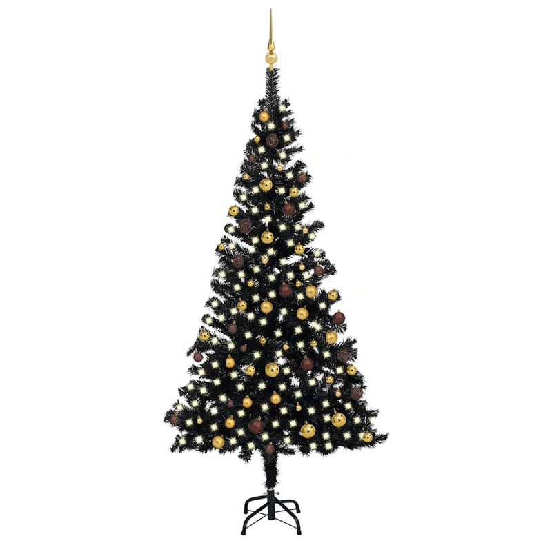 Kunstkerstboom Met Verlichting En Kerstballen 150 Cm Pvc