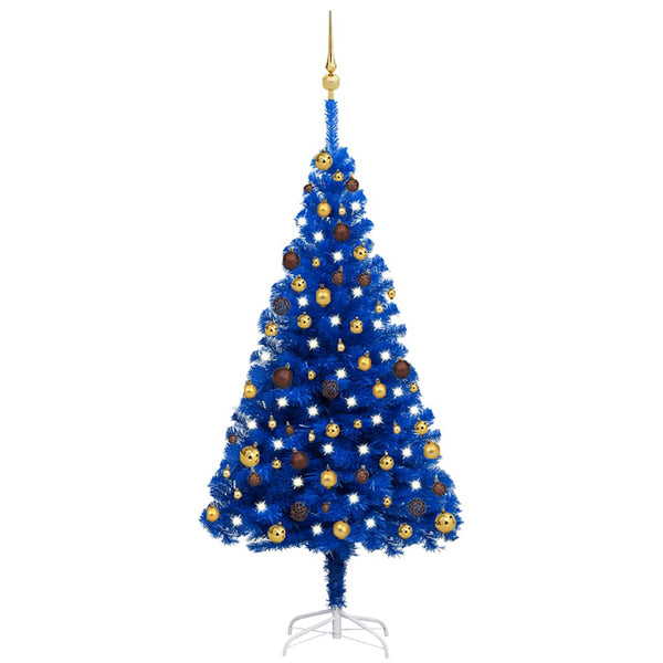 Kunstkerstboom Met Verlichting En Kerstballen 150 Cm Pvc