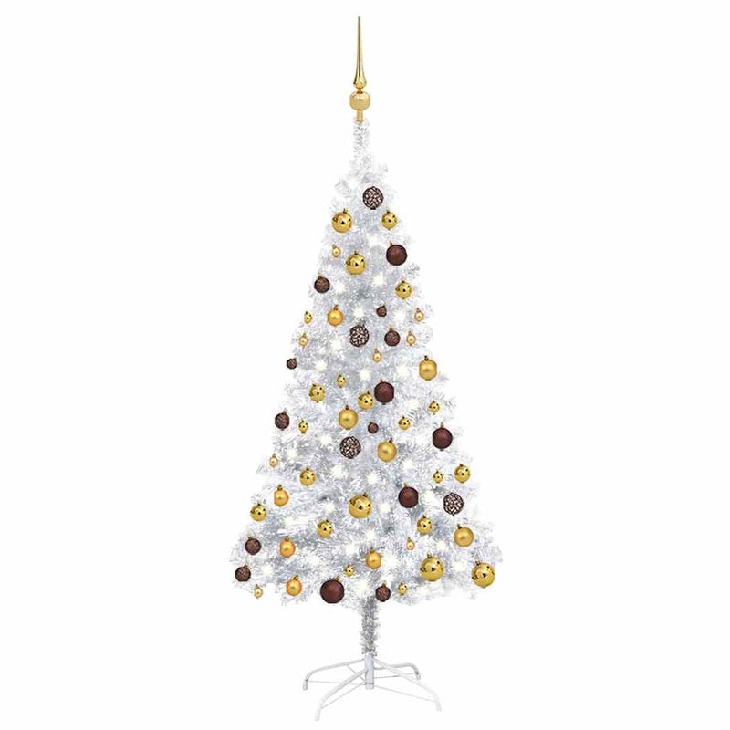 Kunstkerstboom Met Verlichting En Kerstballen 150 Cm Pvc