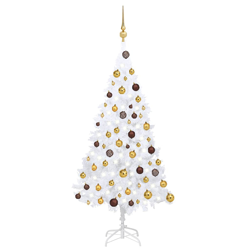 Kunstkerstboom Met Verlichting En Kerstballen Pvc
