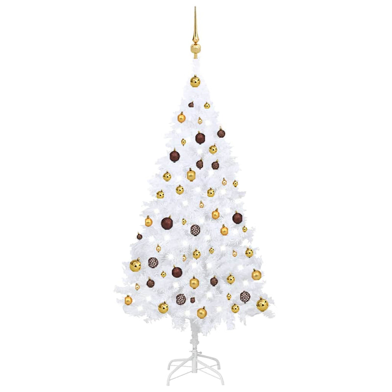 Kunstkerstboom Met Verlichting En Kerstballen Pvc