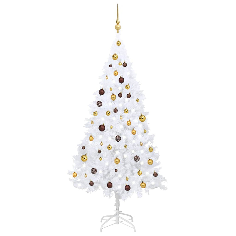 Kunstkerstboom Met Verlichting En Kerstballen Pvc