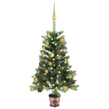 Kunstkerstboom Met Verlichting En Kerstballen 150 Cm Groen Goud