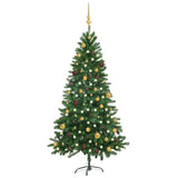 Kunstkerstboom Met Verlichting En Kerstballen 150 Cm Groen Goud