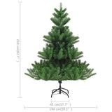 Kunstkerstboom Nordmann Met Led's En Kerstballen 210 Cm Groen Goud