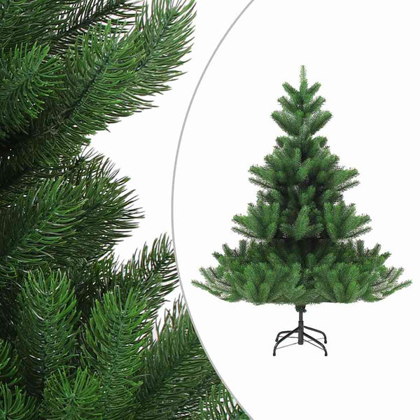 Kunstkerstboom Nordmann Met Led's En Kerstballen 210 Cm Groen Goud