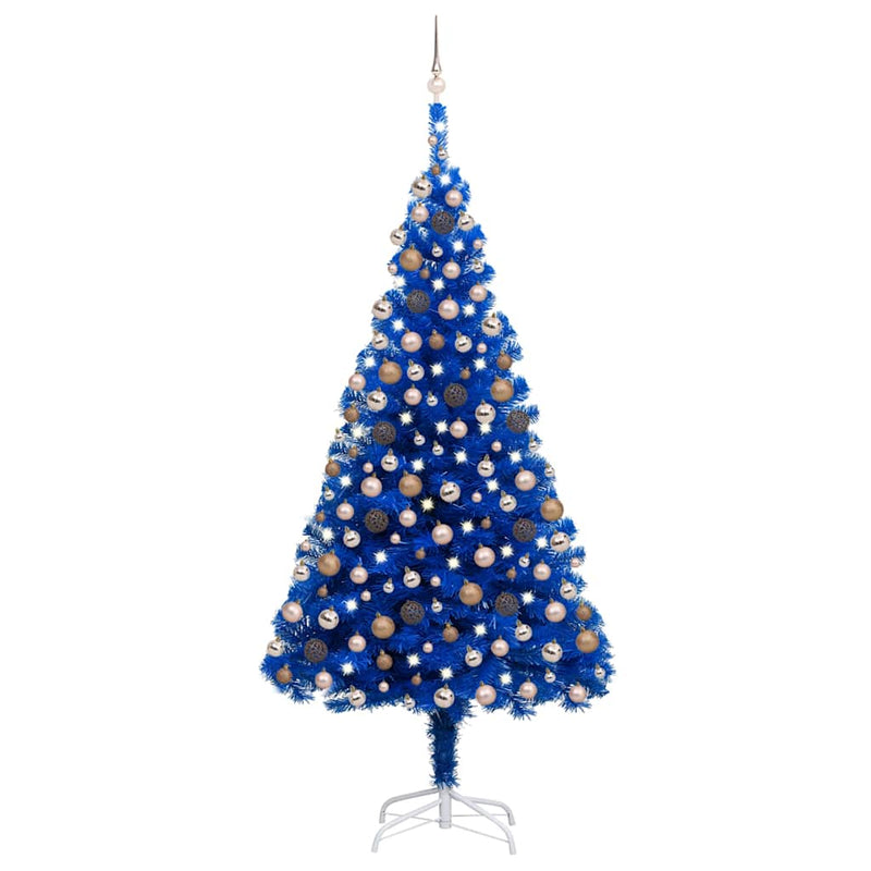 Kunstkerstboom Met Verlichting En Kerstballen 150 Cm Pvc