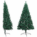 Kunstkerstboom Met Verlichting En Kerstballen Half