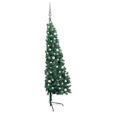 Kunstkerstboom Met Verlichting En Kerstballen Half
