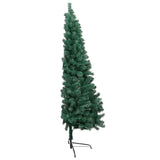 Kunstkerstboom Met Verlichting En Kerstballen Half