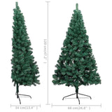 Kunstkerstboom Met Verlichting En Kerstballen Half