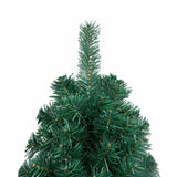Kunstkerstboom Met Verlichting En Kerstballen Half