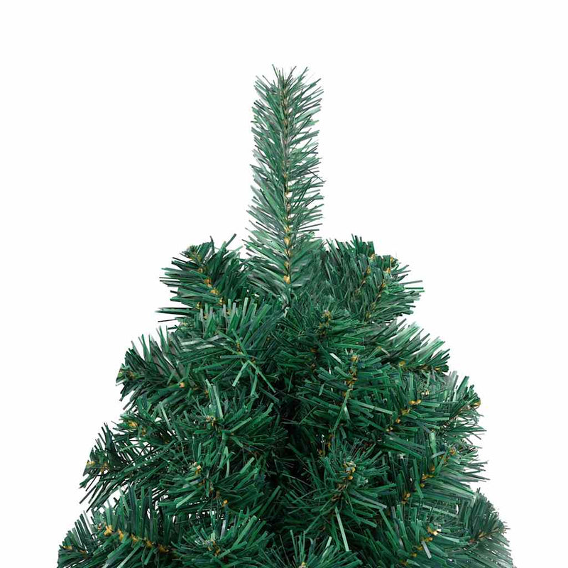 Kunstkerstboom Met Verlichting En Kerstballen Half