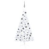 Kunstkerstboom Met Verlichting En Kerstballen Half