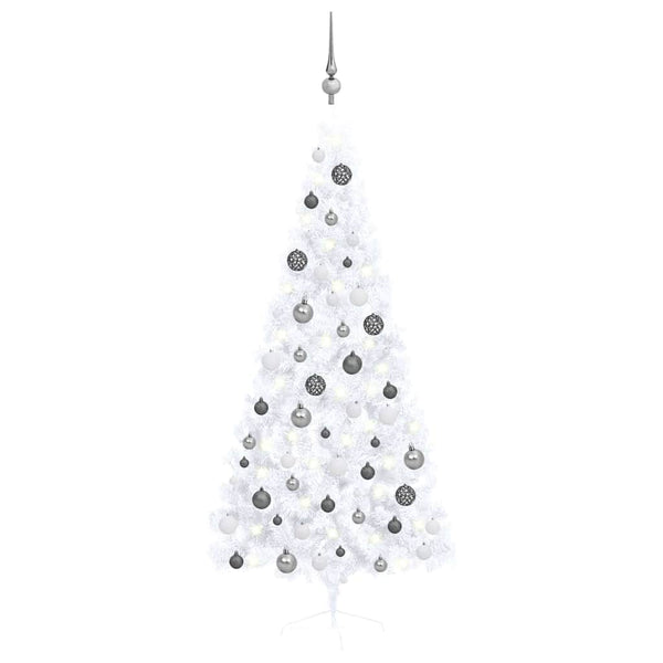 Kunstkerstboom Met Verlichting En Kerstballen Half 180 Cm