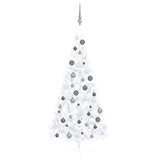 Kunstkerstboom Met Verlichting En Kerstballen Half