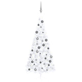 Kunstkerstboom Met Verlichting En Kerstballen Half