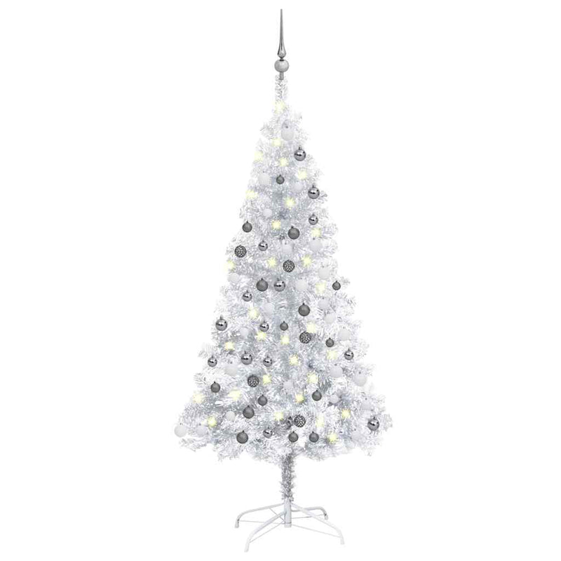 Kunstkerstboom Met Verlichting En Kerstballen 150 Cm Pvc