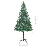 Kunstkerstboom Met Verlichting Kerstballen Dennenappels 180 Cm