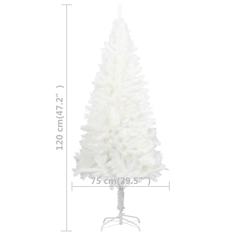Kunstkerstboom Met Verlichting En Kerstballen 120 Cm Wit
