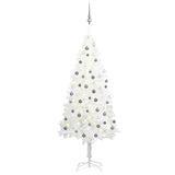 Kunstkerstboom Met Verlichting En Kerstballen 120 Cm Wit