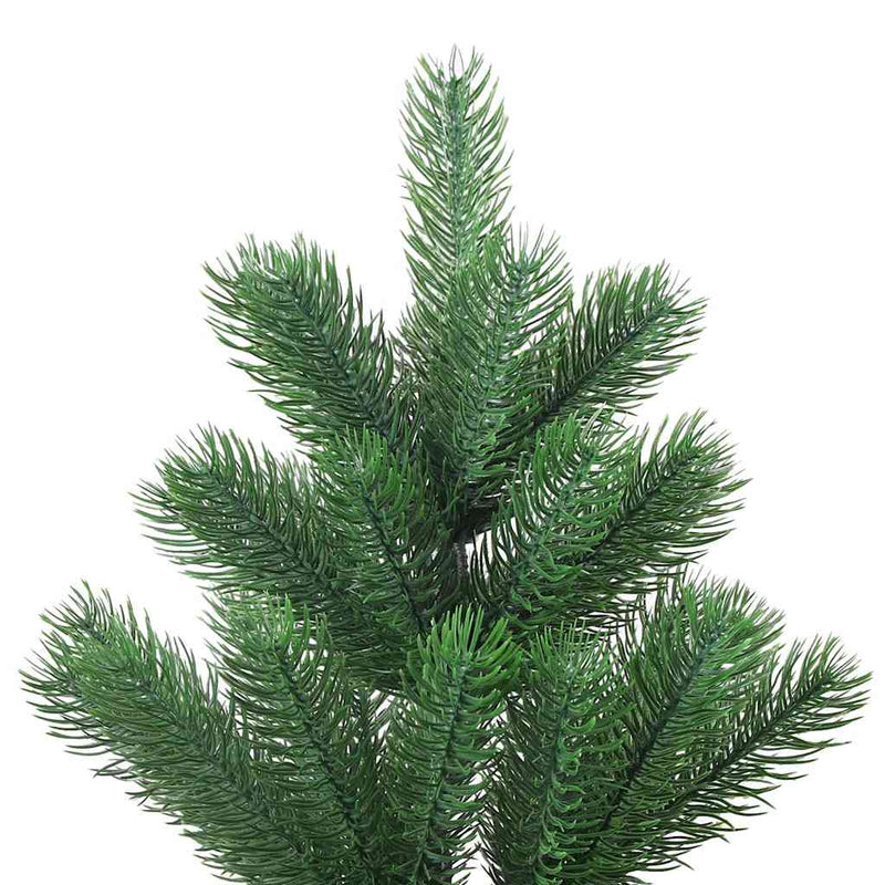 Kunstkerstboom Nordmann Met Led's En Kerstballen 210 Cm Groen Wit