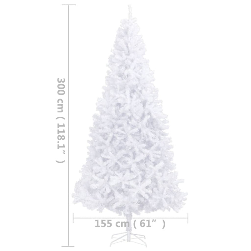 Kunstkerstboom Met Verlichting 300 Cm Wit