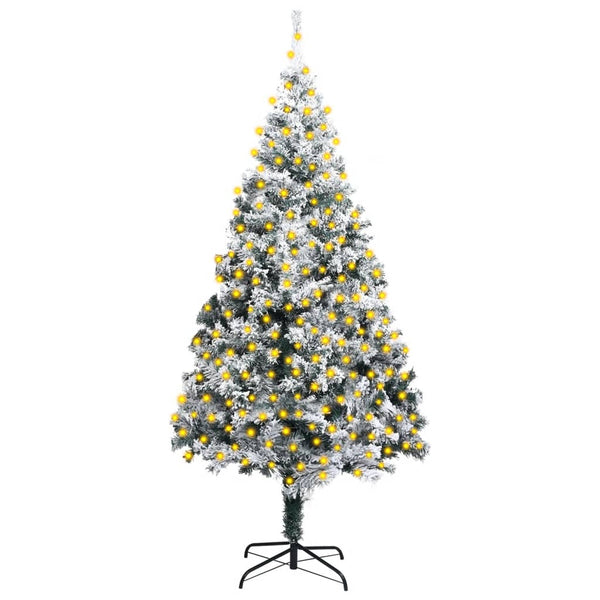 Kunstkerstboom Met Verlichting En Sneeuw 300 Cm Pvc Groen