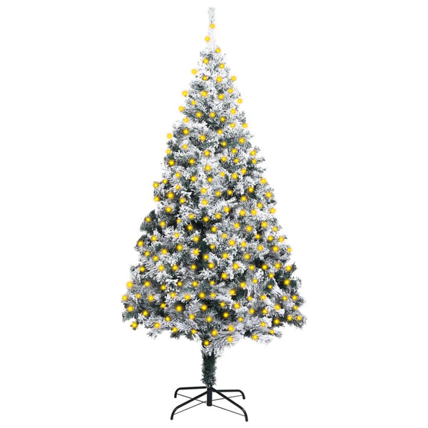 Kunstkerstboom Met Verlichting En Sneeuw Pvc 400 Cm Groen