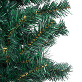 Kunstkerstboom Met Verlichting Standaard Smal 210 Cm Pvc Groen