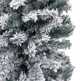 Kunstkerstboom Met Verlichting En Sneeuw Smal Pvc