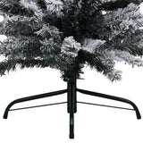 Kunstkerstboom Met Verlichting En Sneeuw Smal Pvc