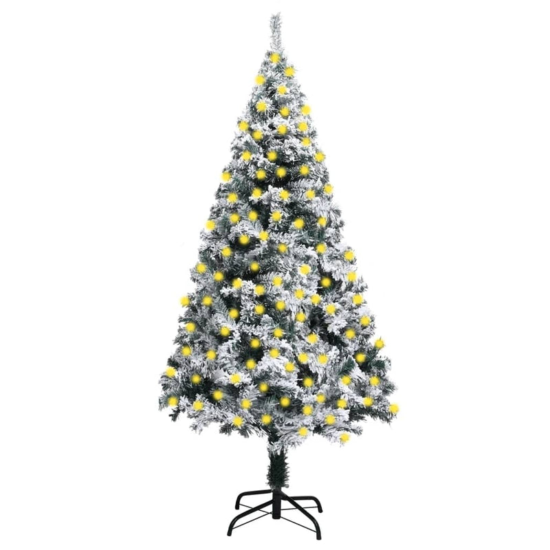 Kunstkerstboom Met Verlichting En Sneeuw 240 Cm Groen