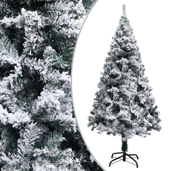 Kunstkerstboom Met Verlichting En Sneeuw 240 Cm Groen