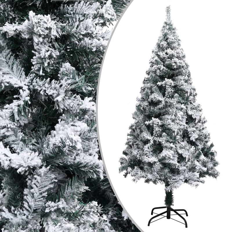 Kunstkerstboom Met Verlichting En Sneeuw 240 Cm Groen