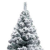 Kunstkerstboom Met Verlichting En Sneeuw 240 Cm Groen
